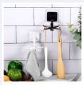 Kitchen Utensil Hanger 360° Rotatable 6 Hooks  Under Cabinet Spoon Holder  Self Adhesive Kitchen Hooks. 