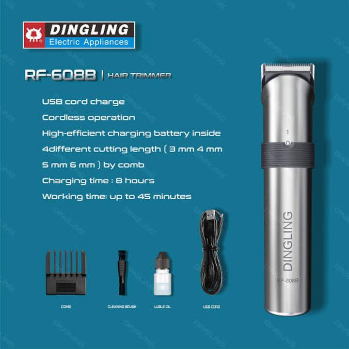 Dingling Original Machine Trimmer & Clipper with USB Charging - Rf-608 B