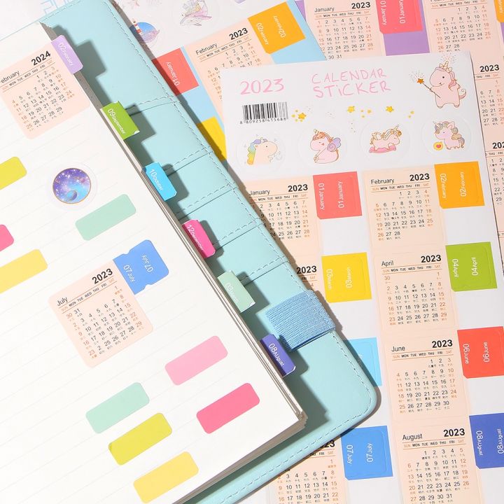 2%20Sheets%202023%20Year%20Monthly%20Calendar%20Index%20Page%20Stickers%20Bookmark%20Planner%20Label%20-%20Image%209