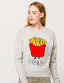 Grey Friends Pullover Printed High Quality Fleece Winter High Quality Sweatshirt. 