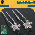 Silver Crystal Rhinestones Hair Clip, 20 Pcs Rhinestone Hair Pins Clips, Hair Styling Tools, Women Headwear Decorative Hair Accessories. 
