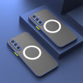 Matte Shockproof Armor Case for Magsafe Magnetic Wireless Samsung Galaxy S24 FE S24FE Sumsung S 24FE 24 FE 5G Hard PC Back Cover. 