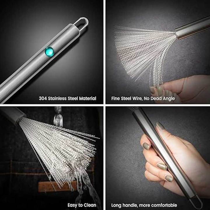 Stainless%20Steel%20Cleaning%20Brush,%20Cookware%20Wire%20Scrubber%20Brush%20Heavy%20Duty%20with%20Long%20Handle,%20Kitchen%20Steel%20Flexible%20Wire%20Cleaning%20Brush%20Dishes%20Pan%20Cleaning%20Scrubber%20-%20Image%202