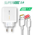 Oppo Super Vooc Charger with USB C-Type Fast Charging Cable / Oppo Reno Ace 65 W Charger / Oppo_65W Super VOOC Charger/ imported 65w charger / 65watt fast Charging Cable / Compatible for OPPO Realme and Oneplus Smartphones. 