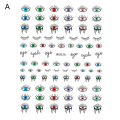 Nail Slider Eyes Patterns 3D Effects Ultra Thin Abstract Line Pattern Evil Eye Design Nail Sticker for Women. 