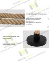 Pack of 3 - Industrial Rope Pendant Lamp Vintage Edison Hemp Rope Ceiling Light Base(Bulb not included). 