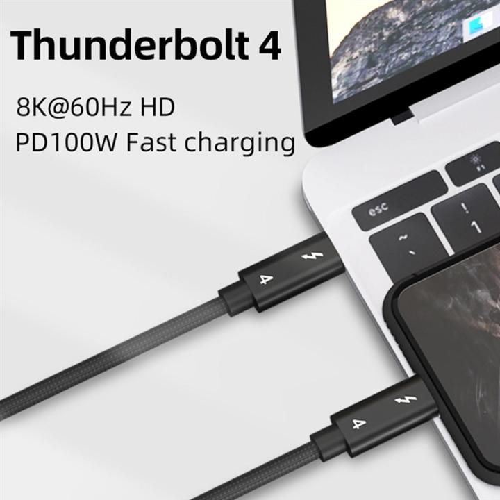 Type-C Cable 40gbps Cable USB C 8K 60Hz Certified 40Gbps Fast Speed PD100W for Macbook Pro Acer USB 4 C422