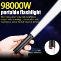 Mini LED Flashlight 4 Lighting Mode 5V USB Rechargeable Waterproof Torch Telescopic Zoom Portable Torch for Night Camping Hiking. 