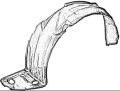PRIUS 1.5 Fender Shield  ( 2 ) pieces ( save your car from rust ) both front side RH & LH black colour for Toyota prius 1.5. 