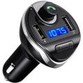 Criacr Bluetooth Car Transmitter, Wireless In-Car FM Transmitter Radio Adapter Car Kit, FM Transmitter Car with Dual USB Charging Ports, Hands-Free Calling, Music Player Supports TF Card & USB Disk. 
