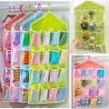 16 Pocket Durable Clear Door Fordable Wardrobe Storage Organizer Hanging Bag. 