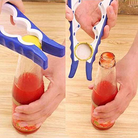 4 in 1 Jar Opener, Can Opener, Multi Kitchen Tool for Jelly Jars, Ketchup Bottle,  Opener