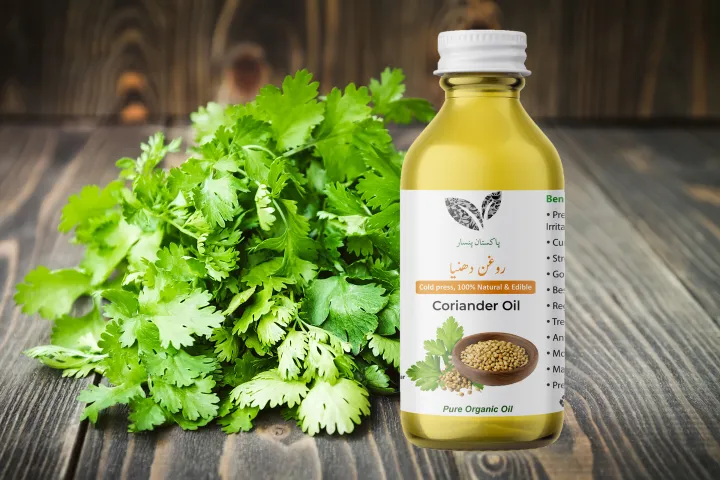 Coriander%20Oil%20(%D8%B1%D9%88%D8%BA%D9%86%20%D8%AF%DA%BE%D9%86%DB%8C%D8%A7)%20%E2%80%93%20Dhaniya%20Oil%20%E2%80%93%20Pure,%20Organic%20and%20Cold%20Pressed%20Oil%20-%20Brand:%20Pakistan%20Pansar%20-%20Image%203