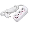 ELBi 3 Earthed Schuko Sockets Extension board. Made in TURKEY. Electric board. 3 gang. Shuko. Extension box. Accessory.. 