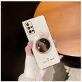 Maitus for Samsung Galaxy A71 Back Cover Luxury 6D Plating Square Bumper Shiny Bowknot Makeup Mirror Soft Silicone Girls Cases Full Protection Mobile Phone Case. 