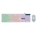 Shipadoo Master D280 RGB Gaming Keyboard Mouse Semi Mechanical Keyboard With LED Backlighting For gamer Pc Typing Laptop  Keyboard Mouse 1600 DpI Black White. 