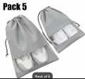 Shoe Storage Box, Shoe Storage Bag Clear Plastic Stackable Shoe Organizer for Closet, Space Saving Foldable Shoe Sneaker Containers Bins Holders Zip Pouch Storage (Large). 