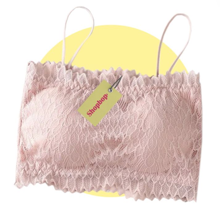 SHOPBOP%20Seamless%20Tube%20Tops%20Women%20Floral%20Chest%20Wrap%20Fancy%20Bra%20Free%20Size%20Lace%20Chester%20Padded%20Without%20Wire%20Wrapped%20Chest%20Bralette%20Tank%20Top%20Fits%2028%20to%2032%20-%20Image%204