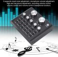 Live Sound Card V8, Metal Shell Mobile Phone Computer Voice Changer Sound Card with 112 Electro-acoustic 18 Sound Effects 6 Effect Modes, for Live Recording Online Singing. 