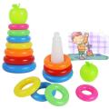 Rainbow Rings Stacking Tower Game For Babies / Kids. 