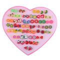 36  pair of  Beautiful earrings  Trendy Ear tops For Girls Best For Women| 1Set Multicolor Cryatal 36 Pairs Cartoon Hypoallergenic Plastic Stud Earrings Set For Women Girl Wedding Christmas Gifts Jewelry. 