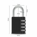 4 Digit Resettable Code Combination Lock Portable Waterproof Keyless Smart Padlock For Suitcase Gym School Locker Luggage Travel Bag Bicycle Scooter Tool Box Door Safety Security Protector Locks Anti Theft Dial Number Password High Quality Padlocks Big. 
