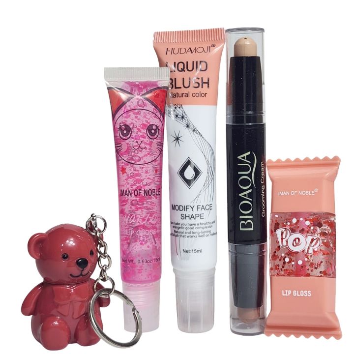 Huxia Beauty Pack Of 6 One Liquid Blush One Tint Lip Oil 2 Candy Tint Glossy 2 Matte Gloss Candies For Girls And Women