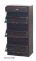 Wooden Shoe Rack with a drawer on top and 3 folding cabins. 