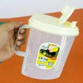 Kitchen accessories 1 litter cooking oil jug compact and convenient oil dispenser and safe storage oil bottle for home and commercial use. 