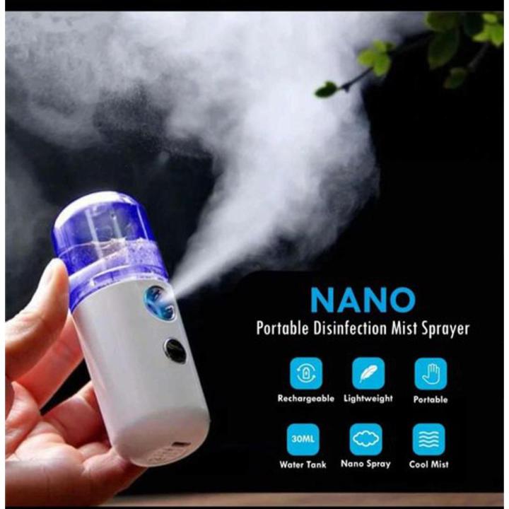 30ml Portable Nano Facial Mister, Handy Mini Facial Steamer, Atomization Eyelash Extensions Skin Care Steamer, Handy Moisturizing Mist Sprayer, USB Rechargeable