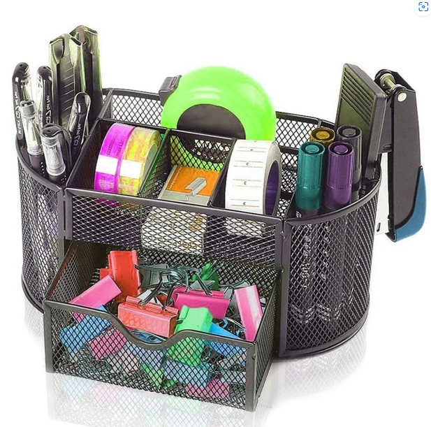 Desktop Pen Pencil Storage Holder Organizer Mesh Metal Steel Pen Stand