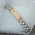 Silver Gold Bracelet, Silver Bracelet, Mens Gold Chain Bracelet, Jewelry For Mens, silver Gold Bracelets For Men And Women.. 