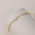 CCFJOYAS 100% 925 Sterling Silver Mini Flower Zircon Bracelet for Girl Minimalist 18k Gold Plated Lucky Bracelet Fine Jewelry. 