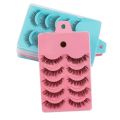 5 Pairs 3D Curling Full False Eyelashes Long-lasting Natural Thick Enlarged Eyes Eyelashes Extension Portable Women Makeup Tool. 