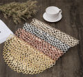 6 Pcs Set PVC Plastic Placemat For Dining Table Heat Insulation Non Slip Round Coaster Pads Table Bowl Mats Home Decor. 