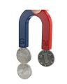 U Shape Magnet and Bar Magnet - 2 inches x 1.6 inches - Red Blue. 