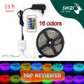 Shizi 16 Colors Led Strip Color Changing Remote Control Light Rgb 5050 - Complete Kit With 12V Adapter. 