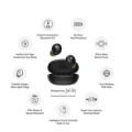 Realme Buds Q Bluetooth 5.0 Wireless Earbuds 20 Hours Long Battery Life Ultra-light TWS Earphone IPX4 Waterproof – Black. 