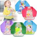 Baby Bibs Waterproof Kid Eating Clothing Children's Long Sleeves Feeding Smock Bib Baby Apron Bibs. 