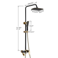 All In One Bathroom Mixer Shower & Faucet Set Luxury Design Black&Golden. 