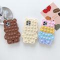 Bubble Case for Redmi Note 10 10s 9 9Pro 9s 9T 8 8 Pro Cute Lovely Rainbow Pressure Relieve Push Bubbles Protective fidget Silicone Soft Phone Cover. 