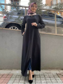Autumn Morocco Dress Muslim Women Zipper Open Abaya. 