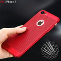 Ultra Thin Heat Dissipation Back Cover For iPhone 8 Hollow Breathable Micro Matte Hard PC Super Slim Phone Case. 