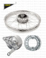 WHEEL RIM COMPLETE WITH PANEL PLATE & BRAKE SHOE CDI70 REAR OEM QUALITY (BOX PACK) ALL 70CC MODELS. 