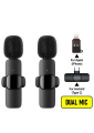 tiktok influencer starter pack - K9 Dual Wireless Collar Mic_iPhone/Android & Type C Supported Wireless Lavalier Microphone,Plug Play Auto-Sync Cordless Lapel Mic for Live Stream,Vloggers,Interview. 