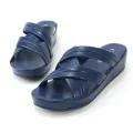 Medicated PU Wedge Slippers For Women | Female Synthetic Leather Slippers For Ladies. 