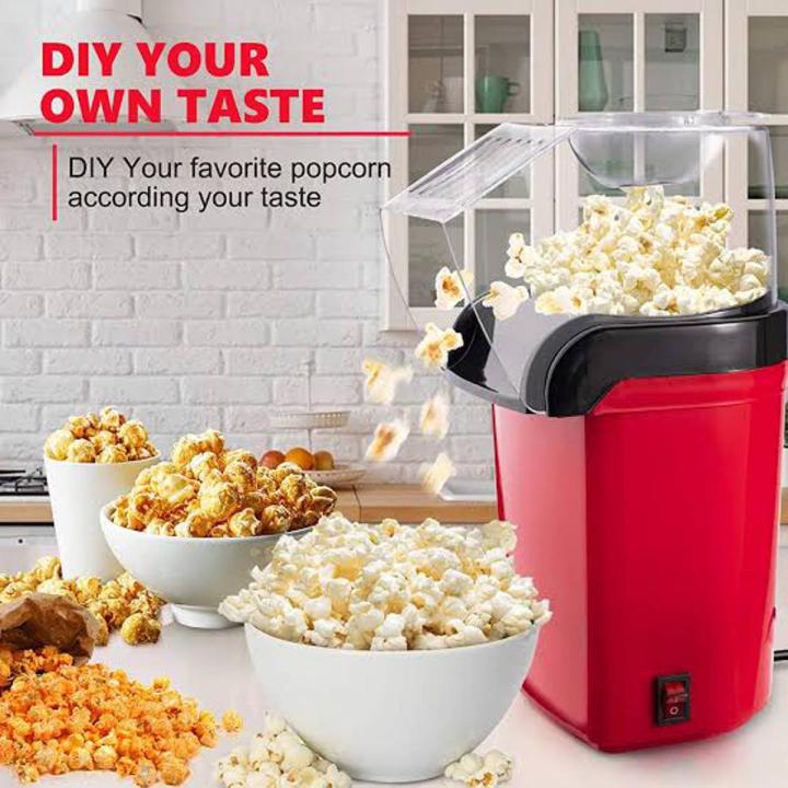Hot Air Popcorn Maker, Popcron Machine, 1200w Popcorn Popper With Removable Lid for Watching Movies and Holding Parties in Home, No Oil Needed Great for Kids