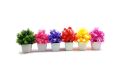 Pack of 8 Mini Plant Artificial Decoration Piece with Pot - Ideal for Home & Office Decoration. 