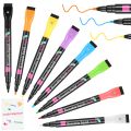 Magnetic Magnetic markers Easy to clean Liquid 8 vibrant colors Chalk markers 1mm fine tip Pack of 8 Wet erase markers for Home. 
