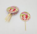 STRAWBERRY SHORTCAKE THEME CUPCAKE TOPPERS PACK OF 10 CUPCAKE TOPPERS. 